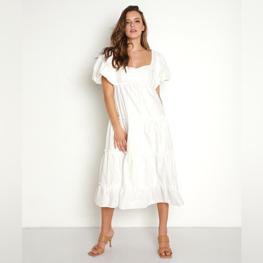 Show Me Your MuMu White Midi Dress
